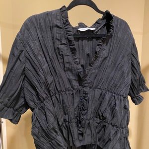 Zara crinkle top blouse